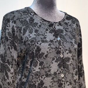 George lace print cardigan size small
